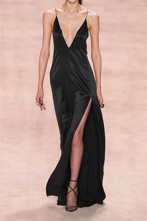 ysl black silk dress|saint laurent black dress.